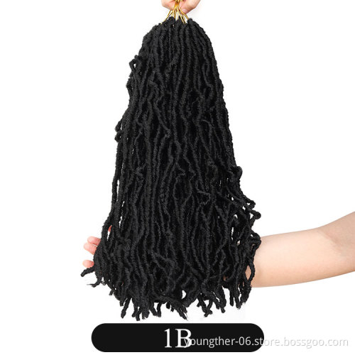 Wholesale Faux Locs Crochet Hair Packs New locs Synthetic Braiding Hair Braids Extensions  New soft Faux Locs